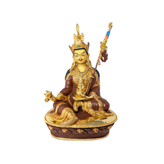 Guru Rinpoche Statue Gold Plated 8.75"
