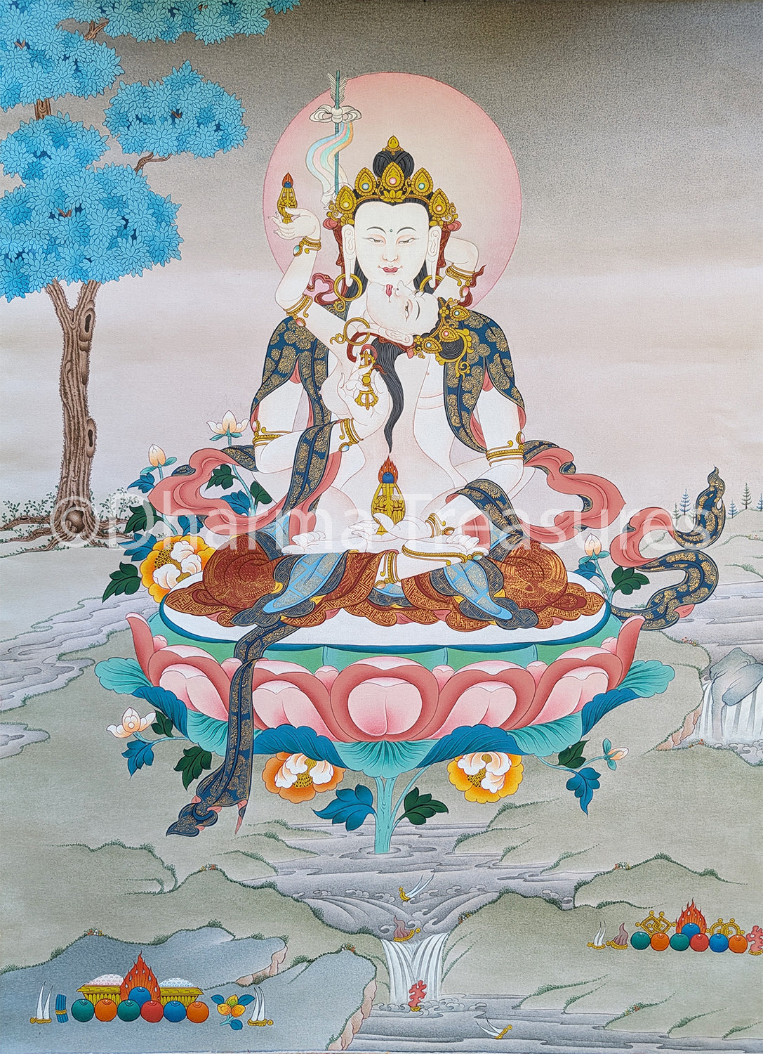 Tsokye Thuk Thik Thangka 38"x53"