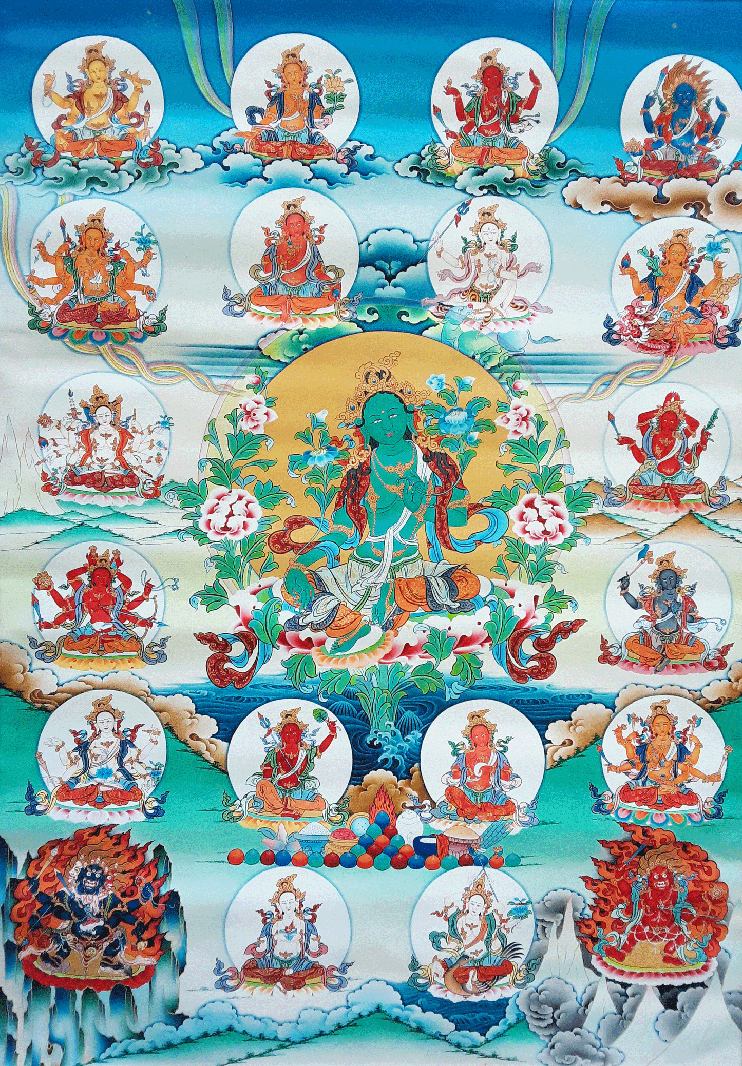 21 Taras Print Thangka 36"x48"