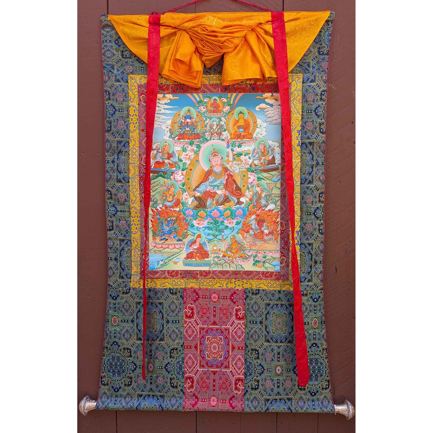 Guru Rinpoche 8 Manifestations Thangka  39"x55"