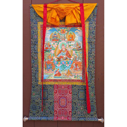Guru Rinpoche 8 Manifestations Thangka  39"x55"