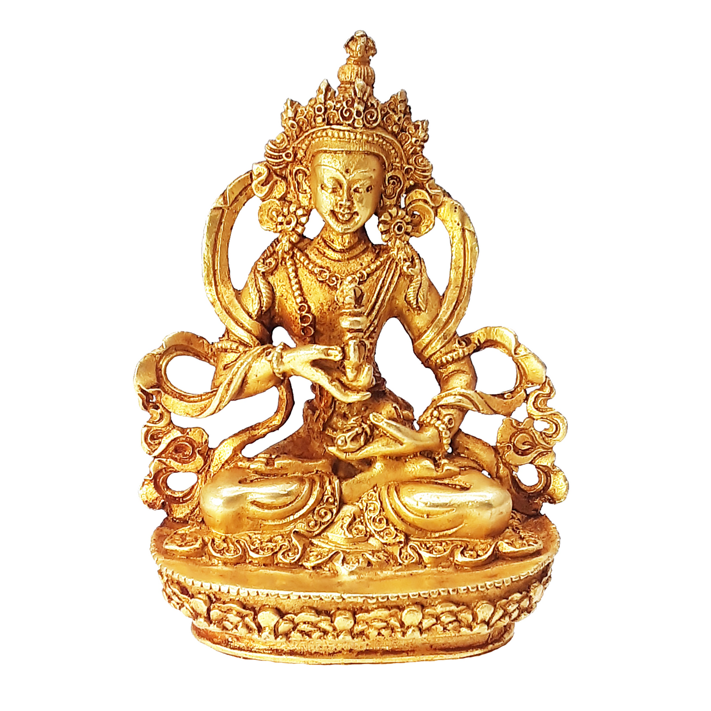 Vajrasattva Gold Plated Statue 3.5"