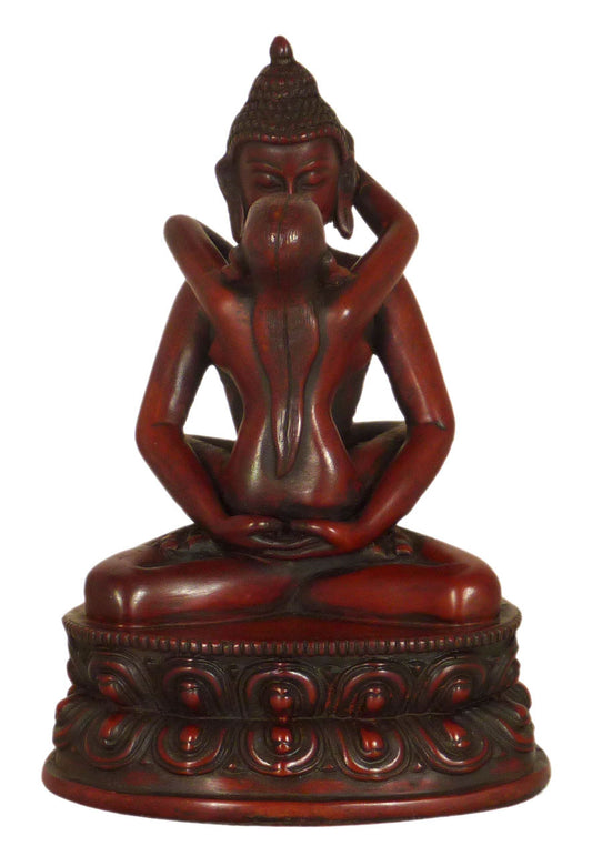 Samantabhadra Yab Yum Statue, Resin, 8"