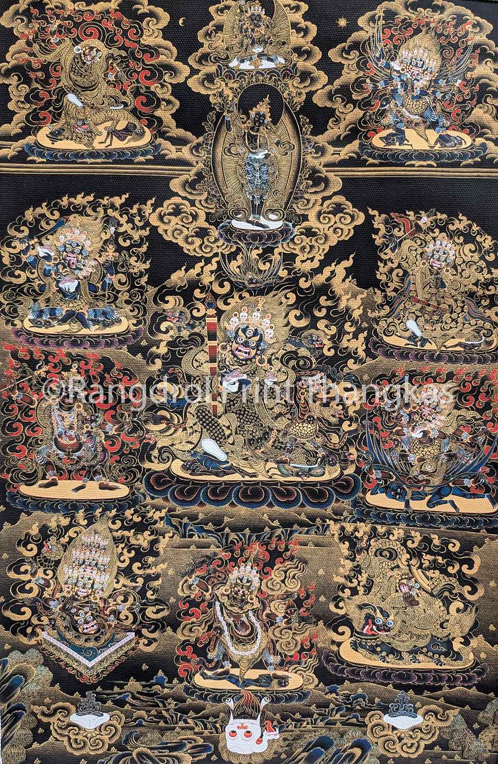 Nyingma Dharmapalas Print Thangka (various sizes)
